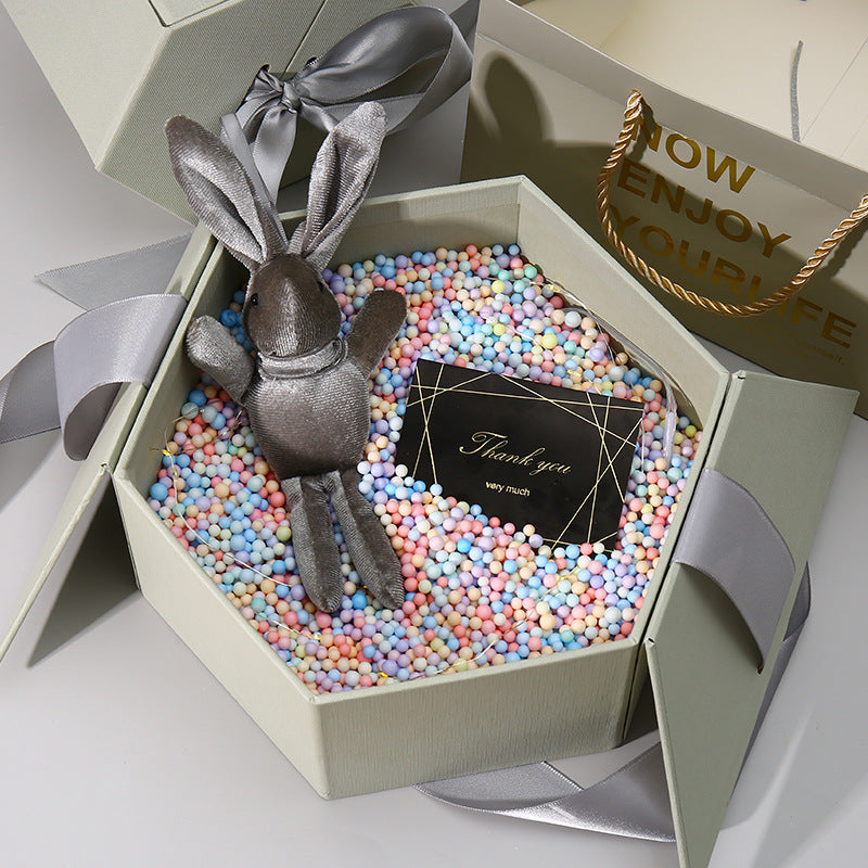 Hexagonal Gift Box Lipstick Perfume Gift Box Heaven And Earth Cover Bow Gift Box My Store