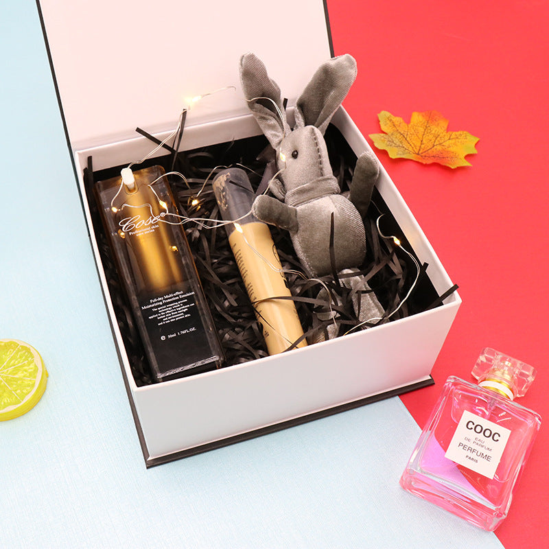 Clamshell Gift Box Lipstick Cosmetics White Packaging Box Square Gift Box My Store