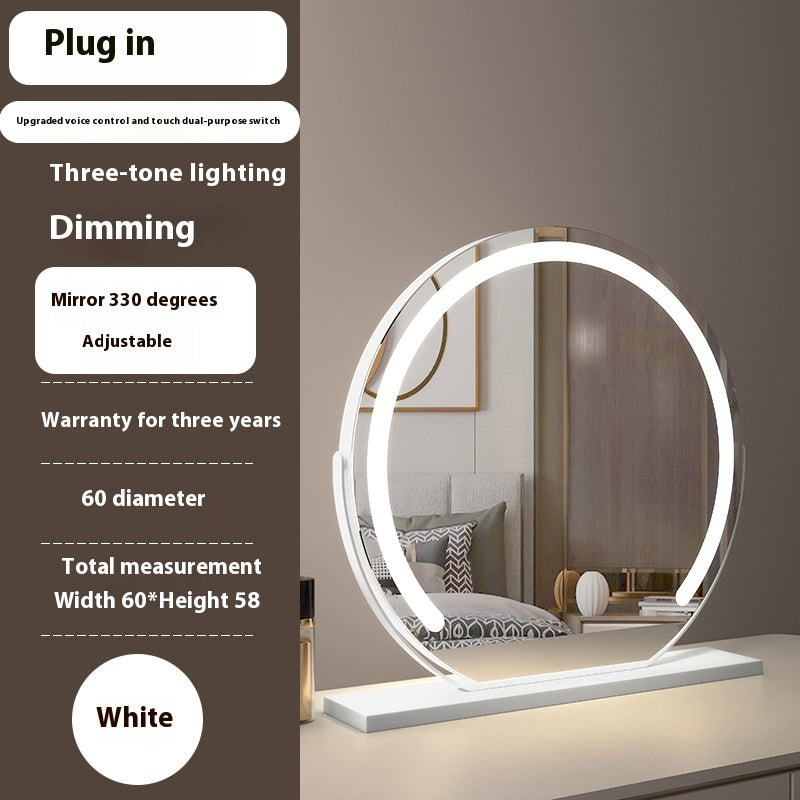 Semicircle LED With Light Makeup Desktop Smart Touch Dimming Fill Light Mirror Adjustable 1Heartof5