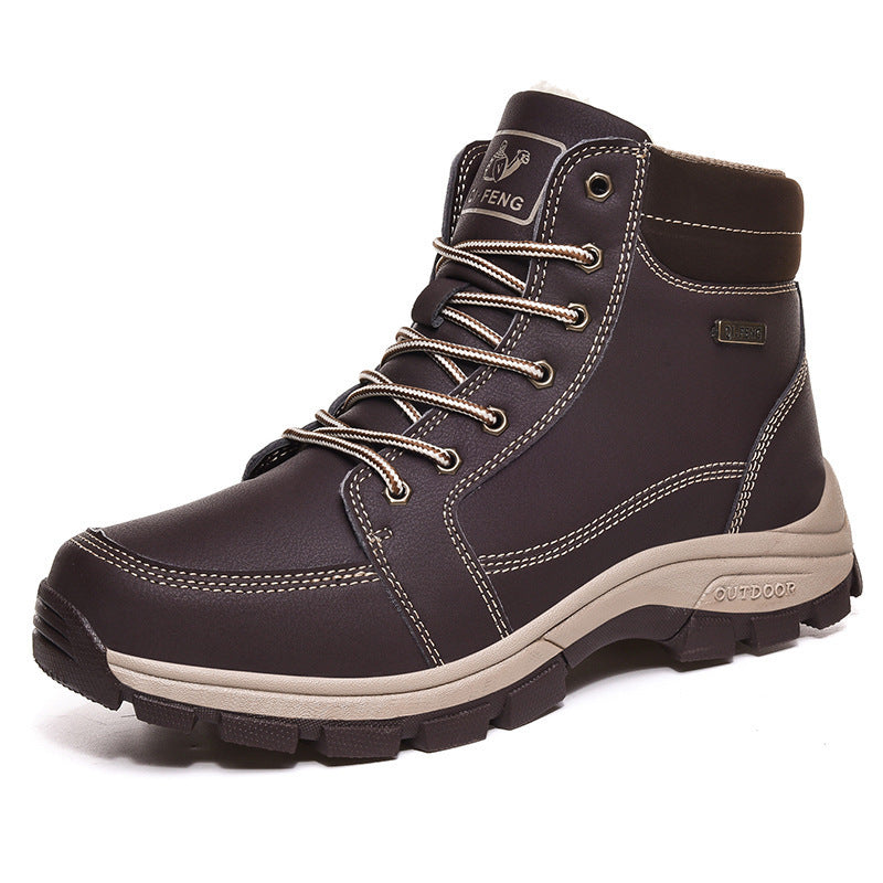 Men Boots Winter Snow Outdoor Ankle Boots For Men Super Warm Boots Leather Non-Slip Work Shoes My Store