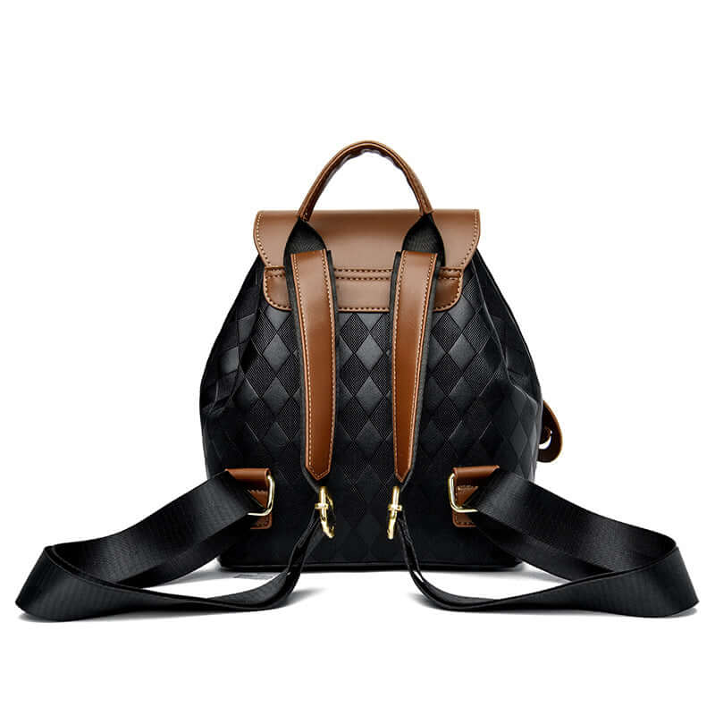 Female Leather Backpack Shoulder School Travel Bag