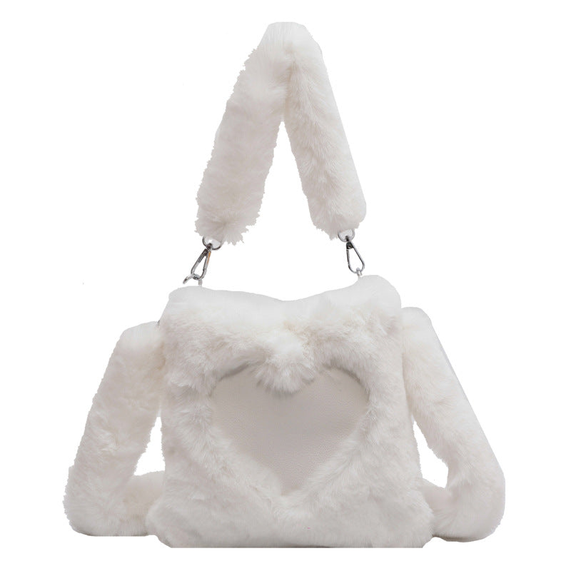 Love Handbags Winter Plush Shoulder Bags For Women My Store