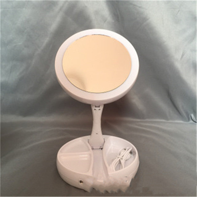 New Style Makeup Mirror LED Makeup Mirror Folding Storage Makeup Mirror 1Heartof5