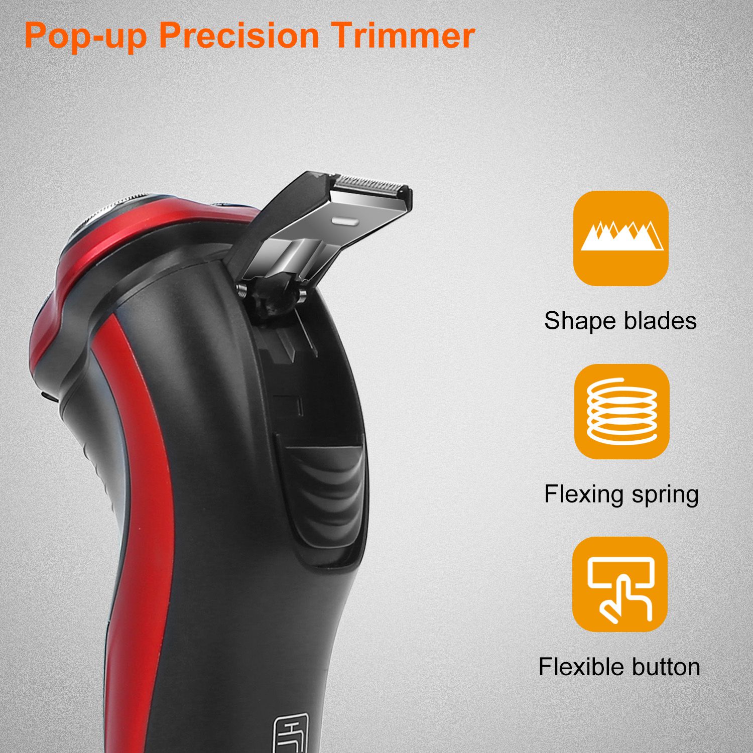 Electric Shaver Razor For Men IPX7 Waterproof Beard Trimmer 3D Rechargeable Painless Rotary Shaver With Trimmer 2 In 1 Electric Shaver 1Heartof5