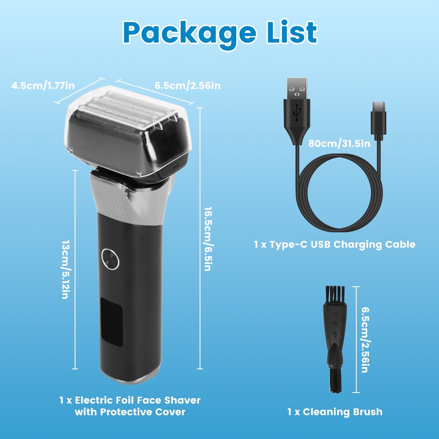 Electric Foil Face Shaver 5-Blade Electric Razor For Men Wet & Dry Jawline Beard Trimmer Precision Sideburn Shavers IPX6 Waterproof With LED Display Cleaning Brushes 1Heartof5