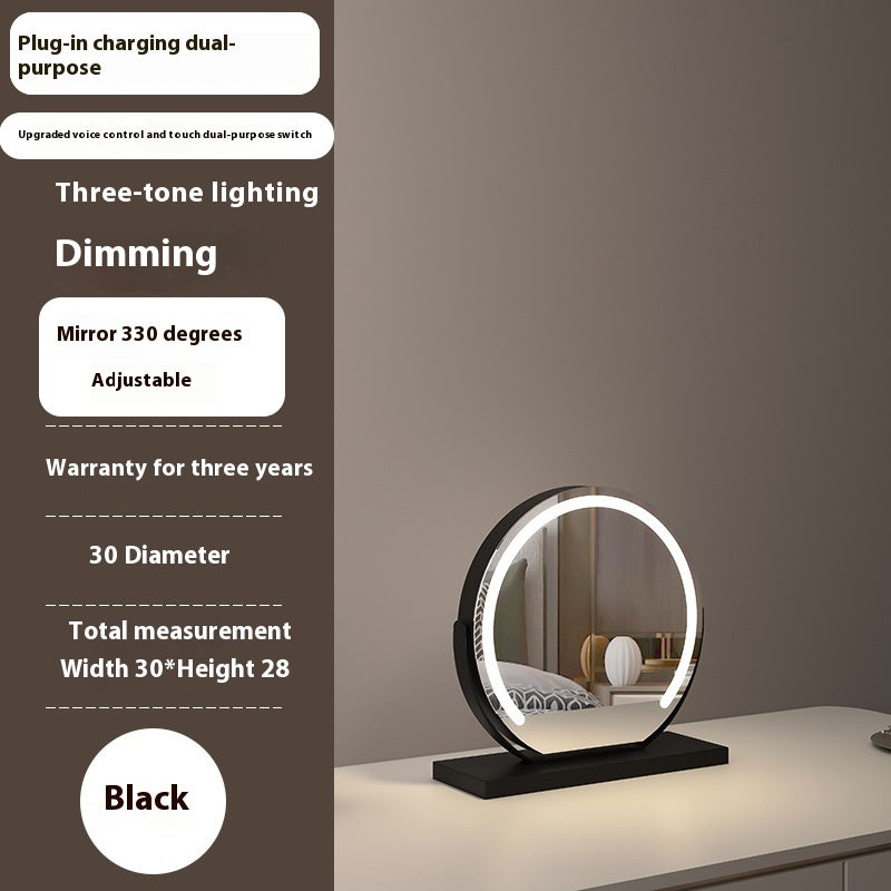Semicircle LED With Light Makeup Desktop Smart Touch Dimming Fill Light Mirror Adjustable 1Heartof5