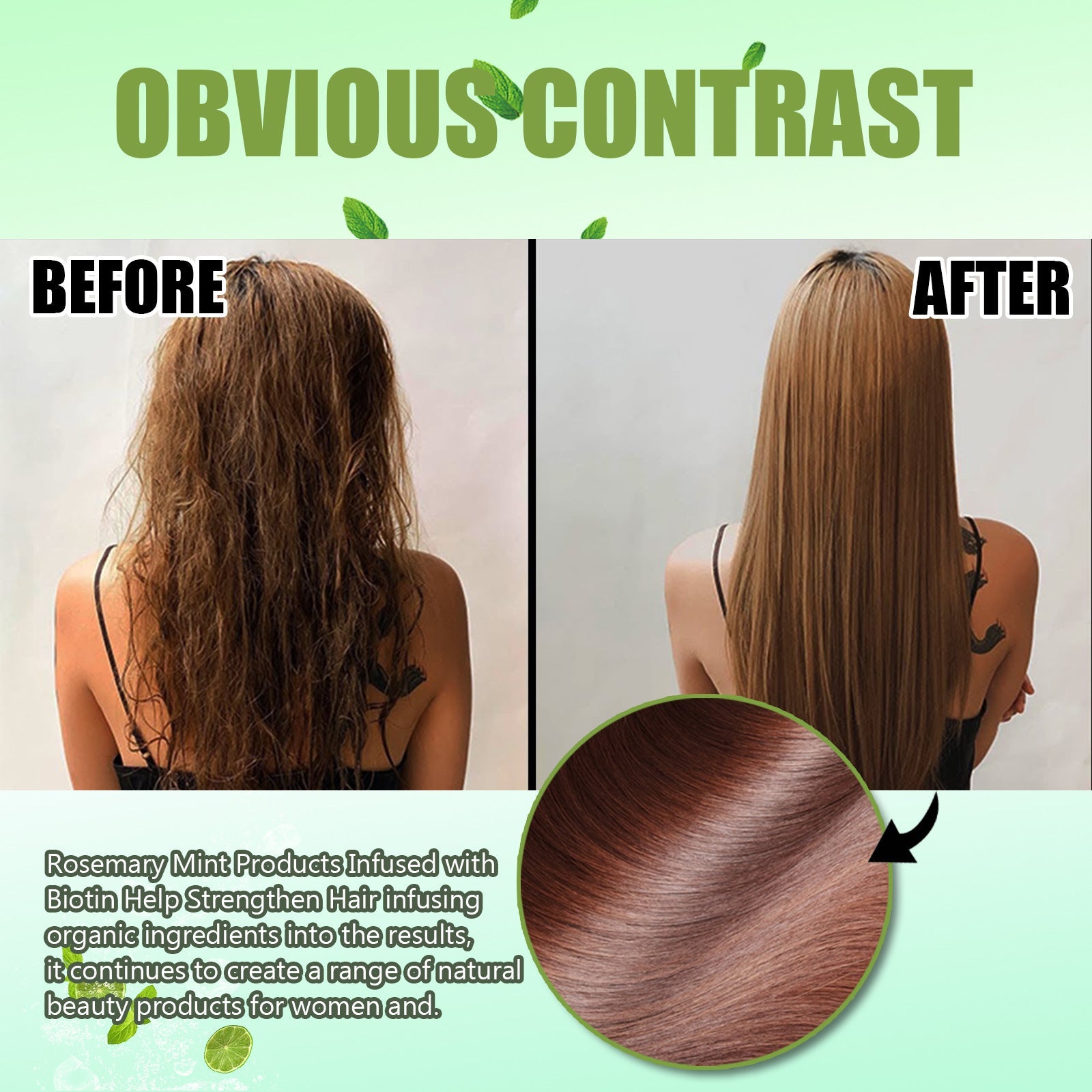 Rosemary Mint Shampoo Moisturizing Supple Hair Repair Dry Frizz Refreshing Shampoo Hair Care My Store