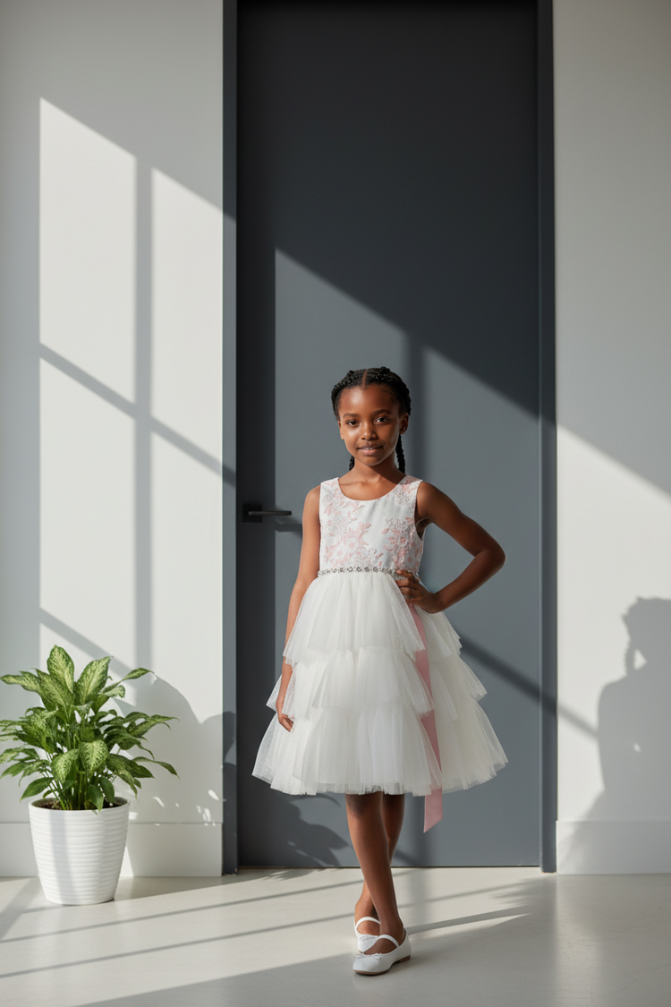 Short Sleeve Children Dress 1Heartof5