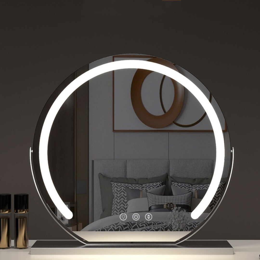 Semicircle LED With Light Makeup Desktop Smart Touch Dimming Fill Light Mirror Adjustable 1Heartof5