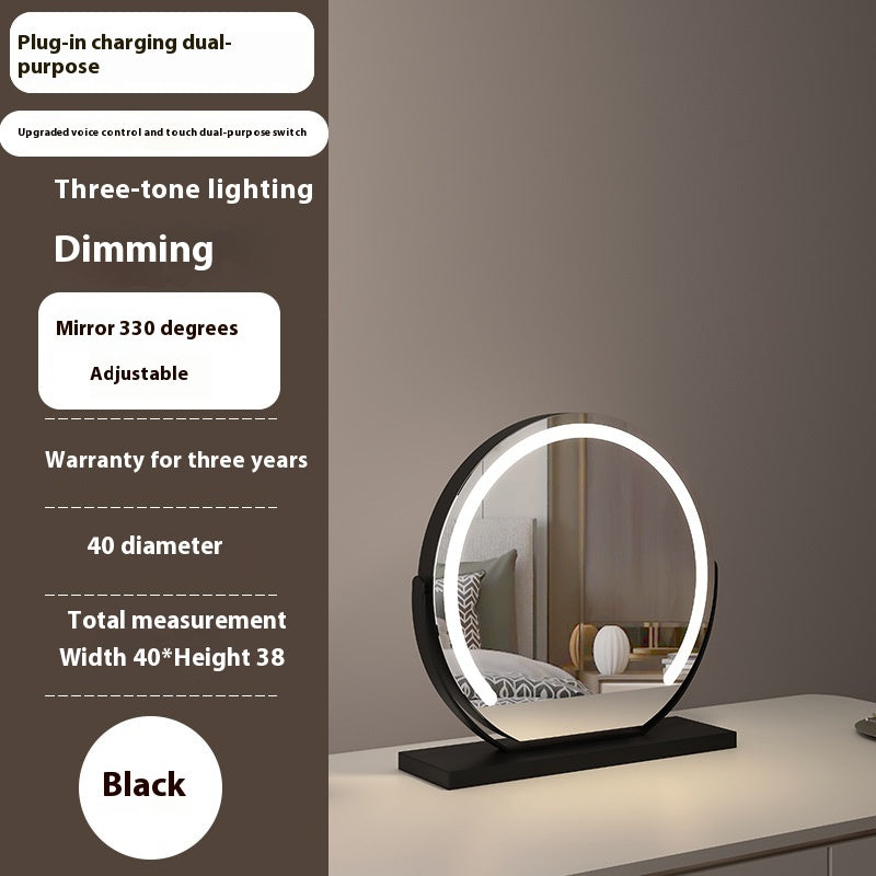 Semicircle LED With Light Makeup Desktop Smart Touch Dimming Fill Light Mirror Adjustable 1Heartof5