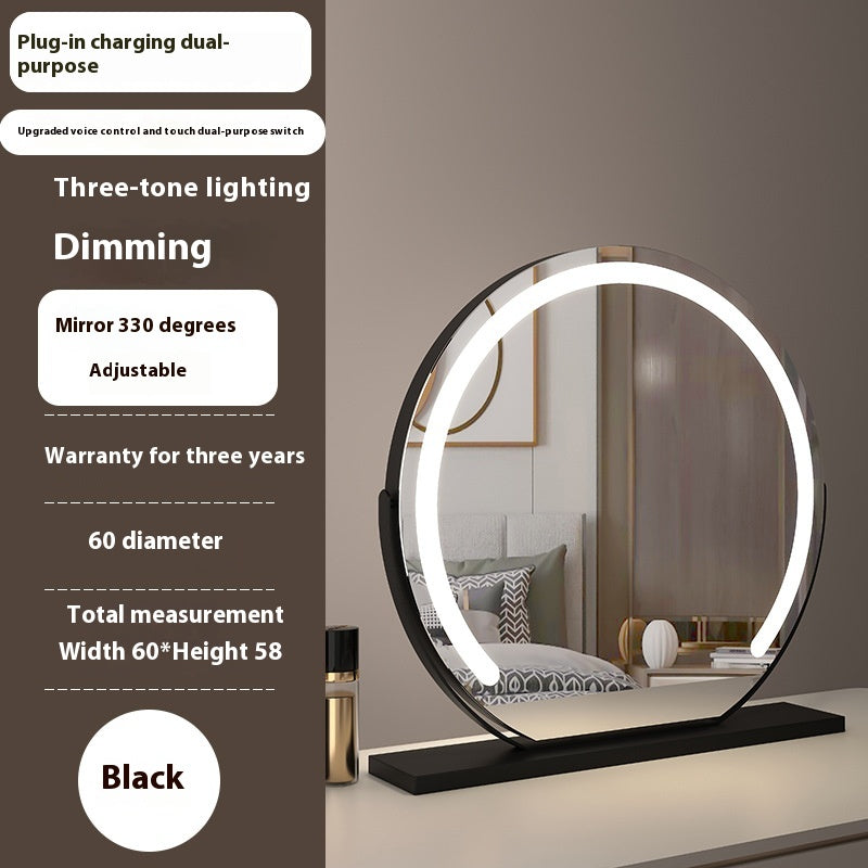 Semicircle LED With Light Makeup Desktop Smart Touch Dimming Fill Light Mirror Adjustable 1Heartof5