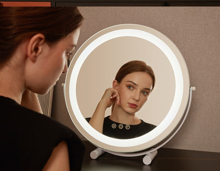 Makeup Mirror Desktop Desktop Led Charging Dressing Table With Light Fill Light 1Heartof5