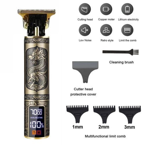Beard Trimmer Hair Clippers Cordless Hair Cutting Barber Shaving Machine For Men Rechargeable 1Heartof5