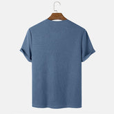 Men Summer Solid Color Round Neck Basic T-Shirts My Store