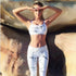 Yoga clothing tops female summer fitness yoga sports suit 2 piece set sexy vest belt My Store