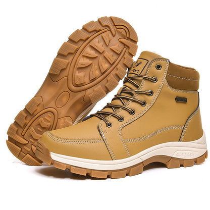 Men Boots Winter Snow Outdoor Ankle Boots For Men Super Warm Boots Leather Non-Slip Work Shoes My Store