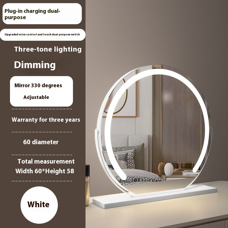 Semicircle LED With Light Makeup Desktop Smart Touch Dimming Fill Light Mirror Adjustable 1Heartof5