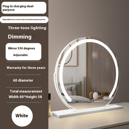 Semicircle LED With Light Makeup Desktop Smart Touch Dimming Fill Light Mirror Adjustable 1Heartof5