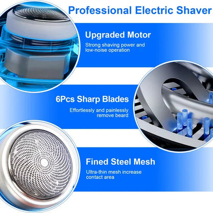 Portable Electric Shaver With LED Digital Display Type-C Rechargeable Electric Razor For Men Electric Beard Trimmer For Home Office Travel Car 1Heartof5