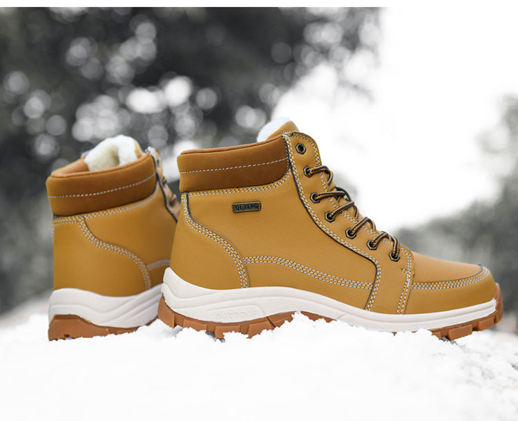 Men Boots Winter Snow Outdoor Ankle Boots For Men Super Warm Boots Leather Non-Slip Work Shoes My Store