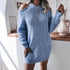 Knitwear College Sweaters Sweater For Women Long Blue Gray My Store