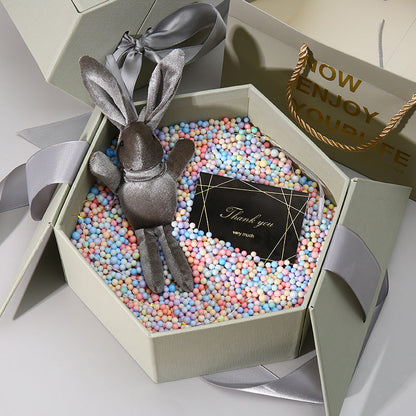 Hexagonal Gift Box Lipstick Perfume Gift Box Heaven And Earth Cover Bow Gift Box My Store