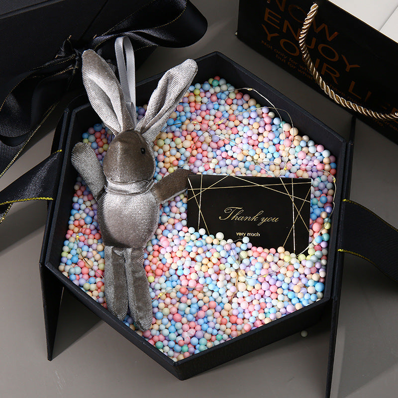 Hexagonal Gift Box Lipstick Perfume Gift Box Heaven And Earth Cover Bow Gift Box My Store