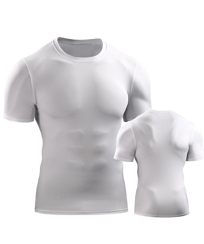 Mens Muscle Hooded Hoodies Short Sleeve T-shirt Sports GYM Slim Fit Tops Blouse My Store