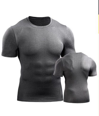 Mens Muscle Hooded Hoodies Short Sleeve T-shirt Sports GYM Slim Fit Tops Blouse My Store
