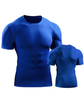 Mens Muscle Hooded Hoodies Short Sleeve T-shirt Sports GYM Slim Fit Tops Blouse My Store