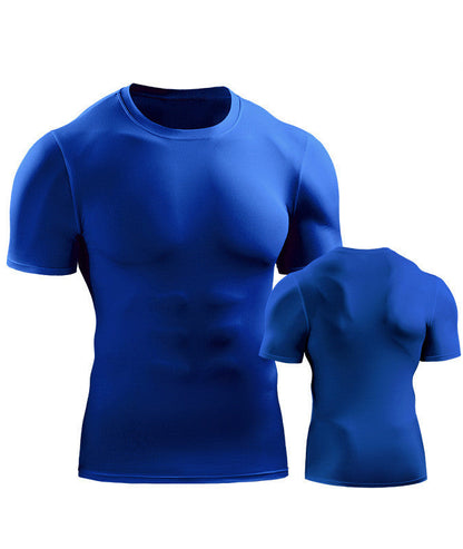 Mens Muscle Hooded Hoodies Short Sleeve T-shirt Sports GYM Slim Fit Tops Blouse My Store