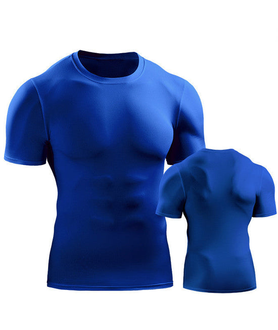 Mens Muscle Hooded Hoodies Short Sleeve T-shirt Sports GYM Slim Fit Tops Blouse My Store