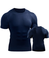 Mens Muscle Hooded Hoodies Short Sleeve T-shirt Sports GYM Slim Fit Tops Blouse My Store