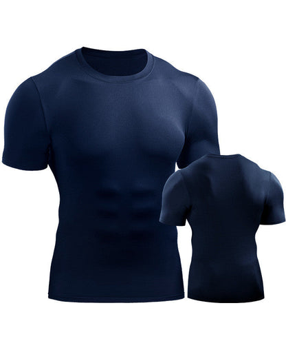 Mens Muscle Hooded Hoodies Short Sleeve T-shirt Sports GYM Slim Fit Tops Blouse My Store