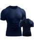 Mens Muscle Hooded Hoodies Short Sleeve T-shirt Sports GYM Slim Fit Tops Blouse My Store