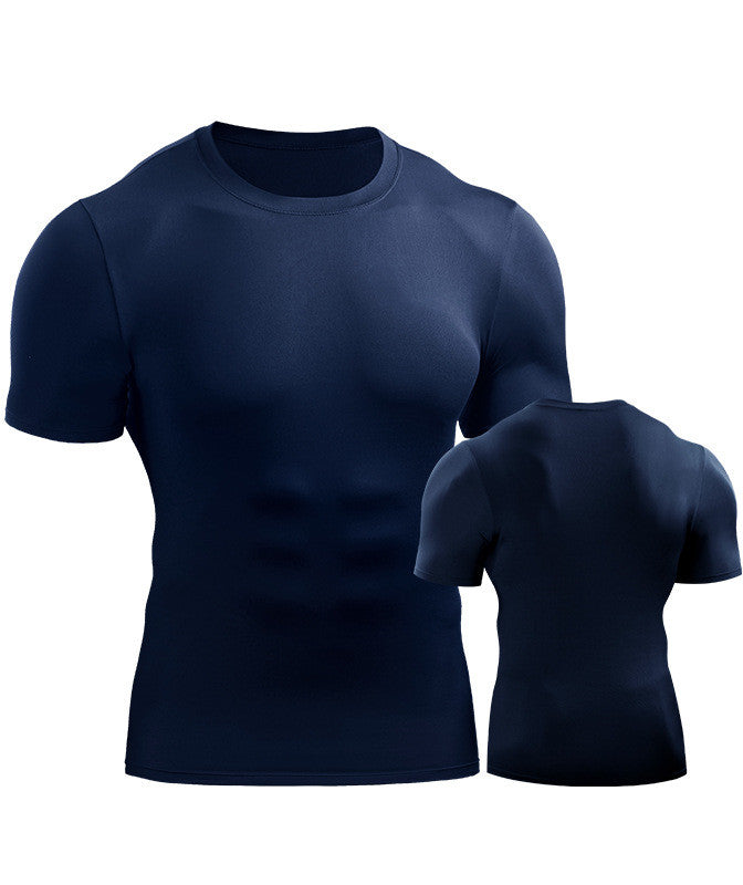 Mens Muscle Hooded Hoodies Short Sleeve T-shirt Sports GYM Slim Fit Tops Blouse My Store