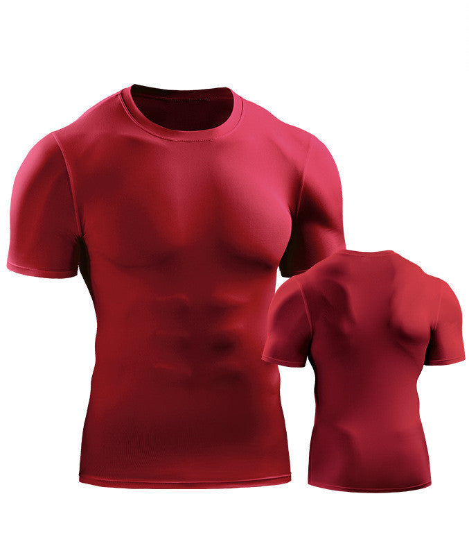 Mens Muscle Hooded Hoodies Short Sleeve T-shirt Sports GYM Slim Fit Tops Blouse My Store