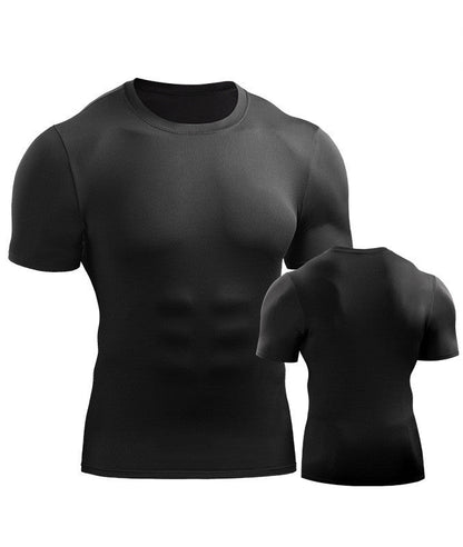 Mens Muscle Hooded Hoodies Short Sleeve T-shirt Sports GYM Slim Fit Tops Blouse My Store