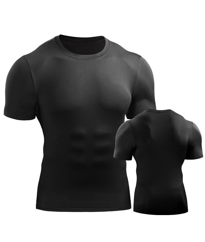 Mens Muscle Hooded Hoodies Short Sleeve T-shirt Sports GYM Slim Fit Tops Blouse My Store