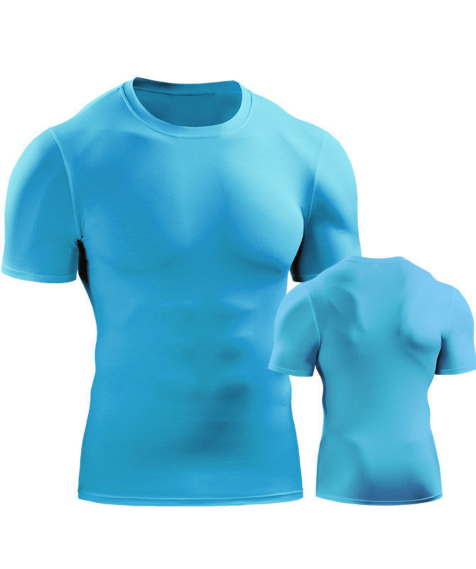 Mens Muscle Hooded Hoodies Short Sleeve T-shirt Sports GYM Slim Fit Tops Blouse My Store