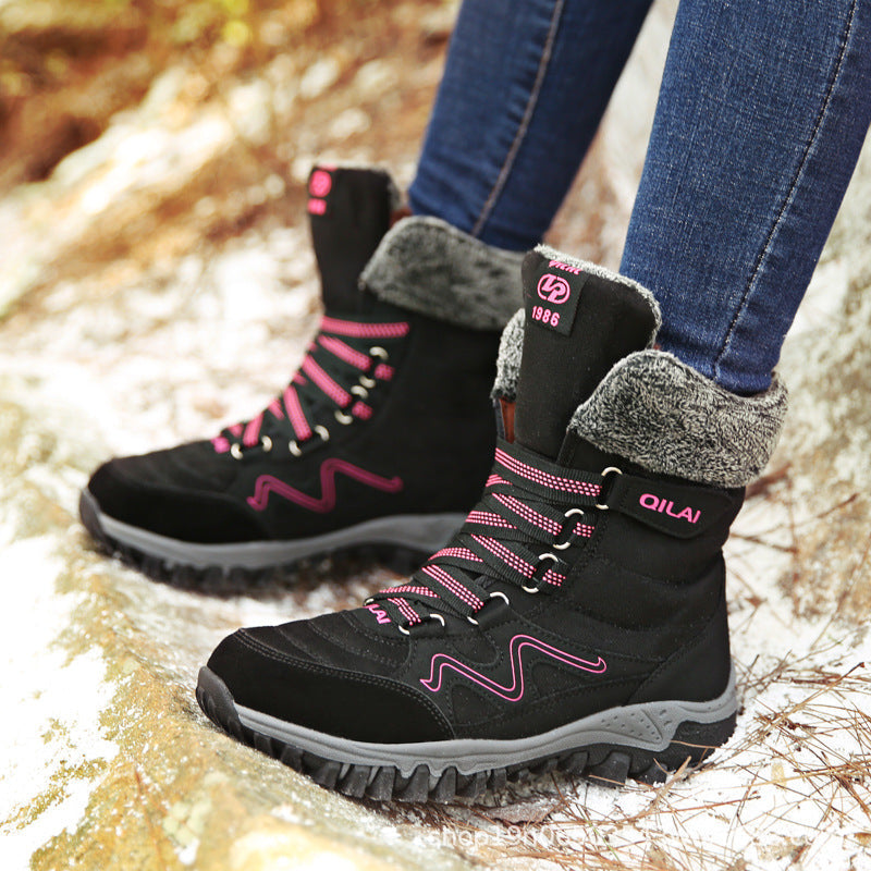 Women Ankle Boots Winter Shoes Woman Snow Boots Mother Warm Shoes Lace Up My Store