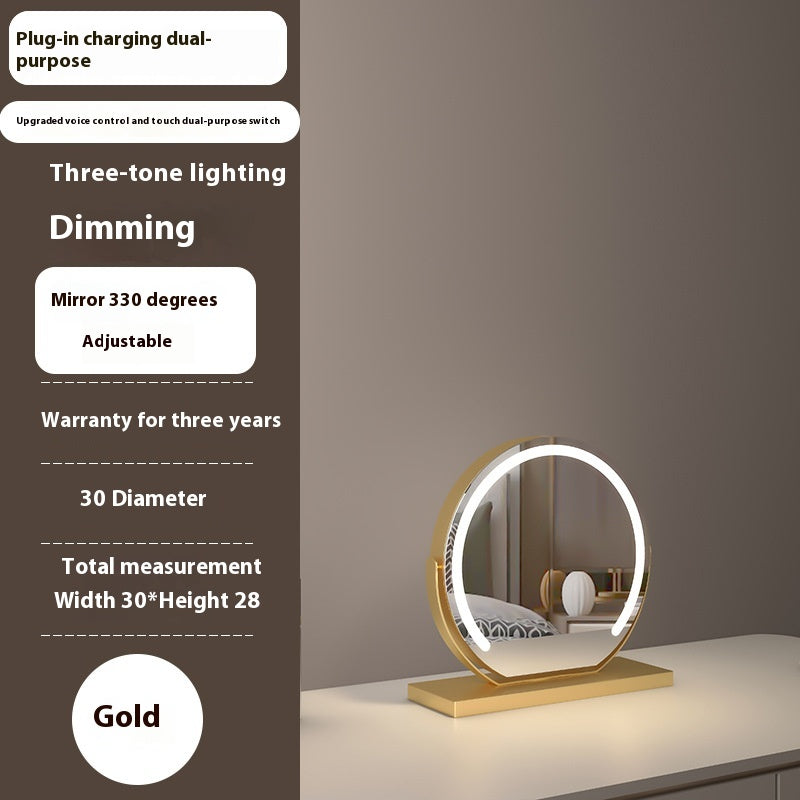 Semicircle LED With Light Makeup Desktop Smart Touch Dimming Fill Light Mirror Adjustable 1Heartof5