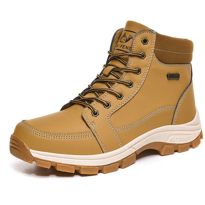 Men Boots Winter Snow Outdoor Ankle Boots For Men Super Warm Boots Leather Non-Slip Work Shoes My Store