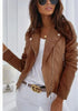 Zip-up Lapel Jacket With Pockets