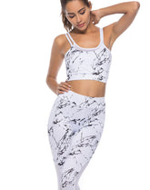 Yoga clothing tops female summer fitness yoga sports suit 2 piece set sexy vest belt My Store
