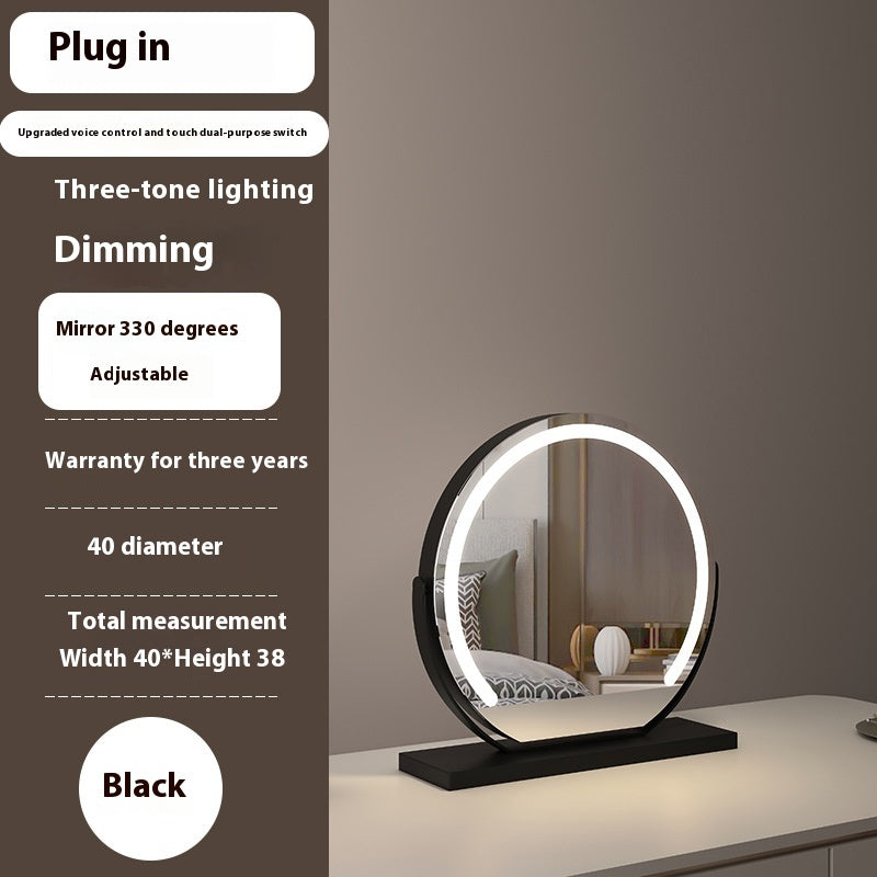 Semicircle LED With Light Makeup Desktop Smart Touch Dimming Fill Light Mirror Adjustable 1Heartof5