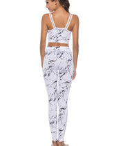 Yoga clothing tops female summer fitness yoga sports suit 2 piece set sexy vest belt My Store