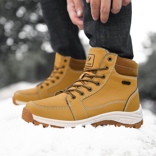 Men Boots Winter Snow Outdoor Ankle Boots For Men Super Warm Boots Leather Non-Slip Work Shoes My Store