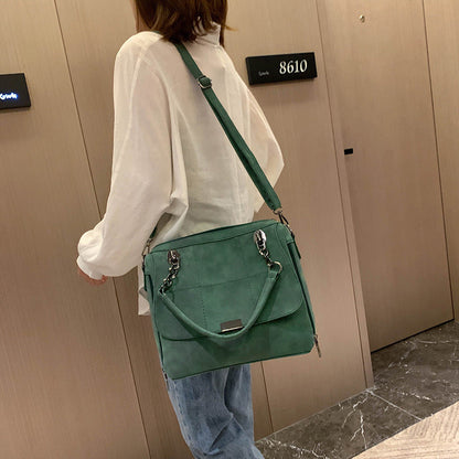 Matte Women  Scrub Female Shoulder Bags Large Capacity Matcha Green PU Leather Lady Totes Boston Bag for Travel Hand Bags My Store
