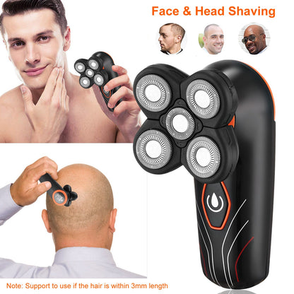 4D Electric Shavers Razor IPX7 Waterproof Wet &amp; Dry 5 Floating Head Rotary Shavers Rechargeable Beard Trimmer Shaving Razor For Men 1Heartof5